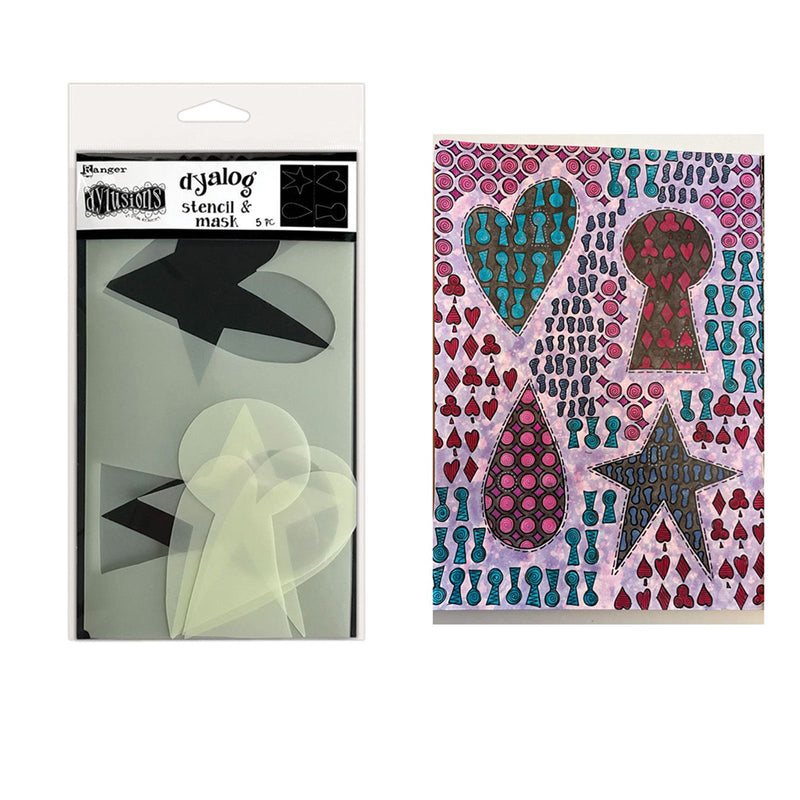 Load image into Gallery viewer, Ranger ink ranger • dylusions dyalog stencil mask it
