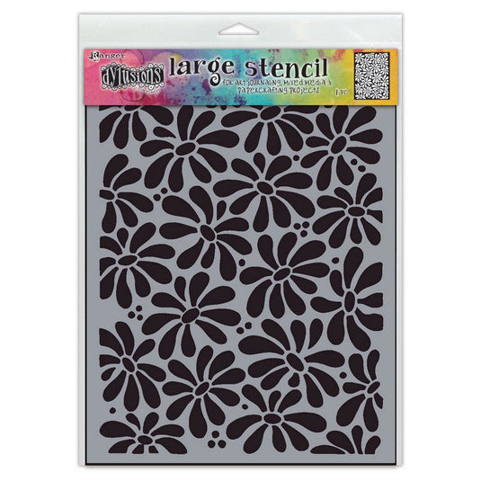 Ranger ink ranger • dylusions dyamond stencil large field of daisies