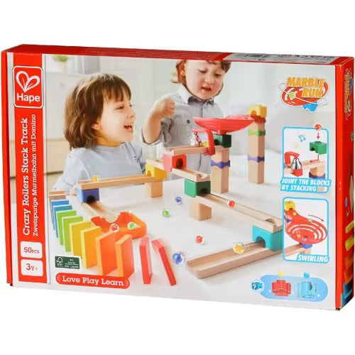 Afbeelding laden in galerijviewer, Edugro hape houten knikkerbaanset domino - 50dlg.
