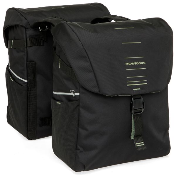Afbeelding laden in galerijviewer, Burgers - new looxs tas new looxs vigo dubbel | zwart groen | 40l
