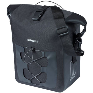 Basil tas navigator m enkel | mik studs | zwart 14l