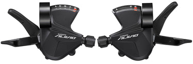 Shimano alivio rapidfire triggerset shifterset 3x9 speed derailleur mat zwart