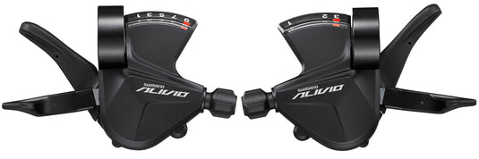 Shimano alivio rapidfire triggerset shifterset 3x9 speed derailleur mat zwart