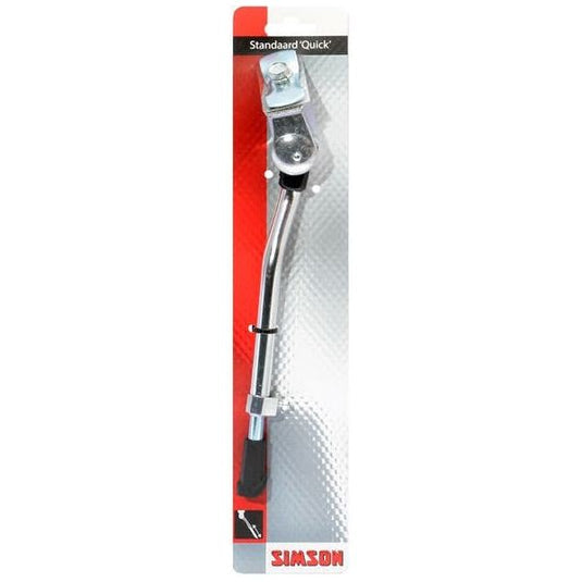 Simson Zijstandaard verstelbaar Simson met 30mm brede plaat zilver