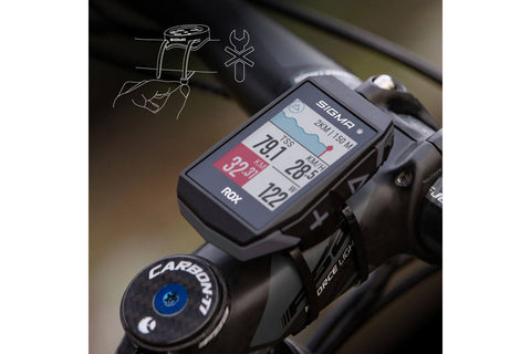 Sigma fietscomputer Rox 11.1 Evo GPS stuurhouder zwart