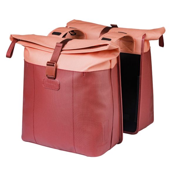Afbeelding laden in galerijviewer, Basil b.v. tas basil vive dubbel bordeaux roze | 35l

