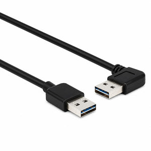 Delock easy-usb 2.0 m > hoek m kabel (zwart, 1 meter)