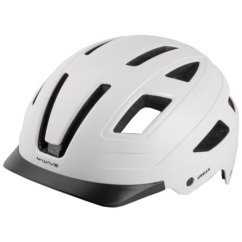 M-wave m-wave urban helm met licht maat m 55-58cm mat wit