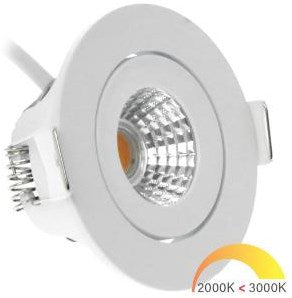 Laden Sie das Bild in Galerie -Viewer, Enzo ecodim led inbouwspot 5w dimtowarm 62mm 36gr rond verstelbaar wit - led4730
