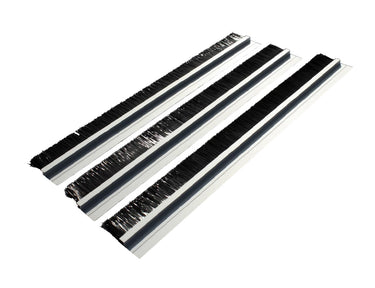 Ecosavers deurborstel zelfklevend - 3 delig - aluminium