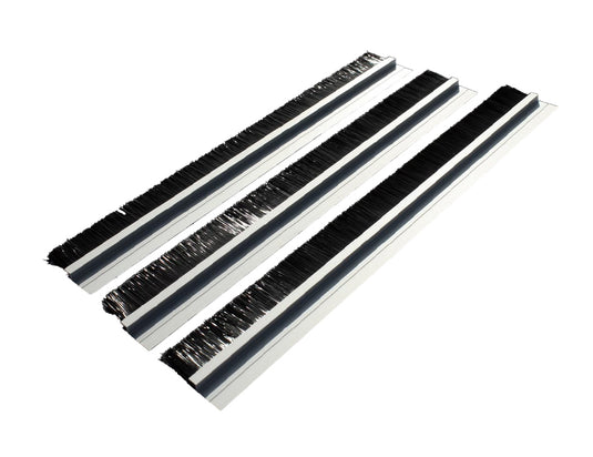 Ecosavers deurborstel zelfklevend - 3 delig - aluminium