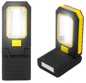Enzo edm led zaklamp met haak+magneet plastic 3xaaa - 5710040