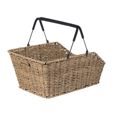 Basil Cento Rattan Look Multi - fietsmand - achterop - lichtbruin