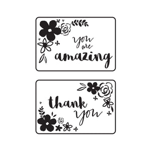 Kaisercraft • embossing sjabloon fronten met mini-bloemenkaart