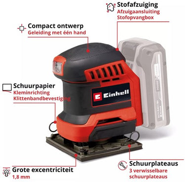 Einhell te-os 18 113 3x li - accu multischuurmachine | 18v | zonder accu's en lader - 4460730
