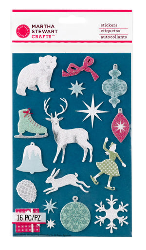 Martha stewart • glittered icon stickers