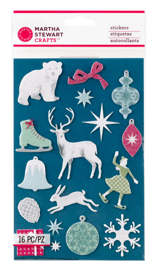 Martha stewart • glittered icon stickers