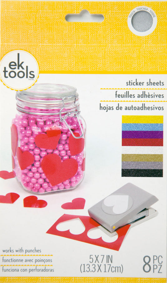 Ek tools • glitter sticker sheets 8stuks