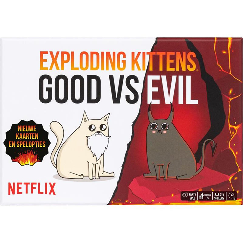 Afbeelding laden in galerijviewer, Exploding kittens good vs evil kaartspel
