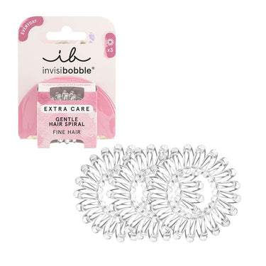 Invisibobble extra care gentle crystal clear 3 stuks