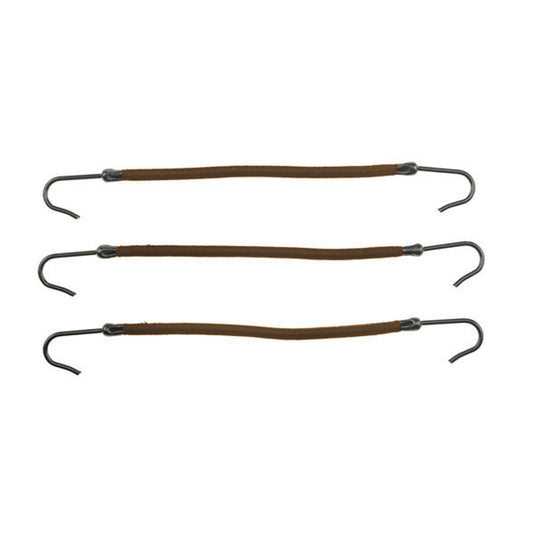 Voorkappers elastiek met haakjes bruin 10st.