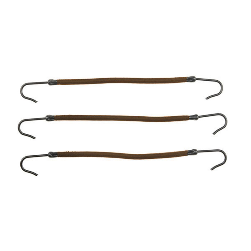 Voorkappers elastiek met haakjes bruin 10st.