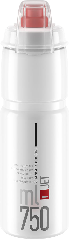 Elite jet plus drinking bottle 750ml | transparent red