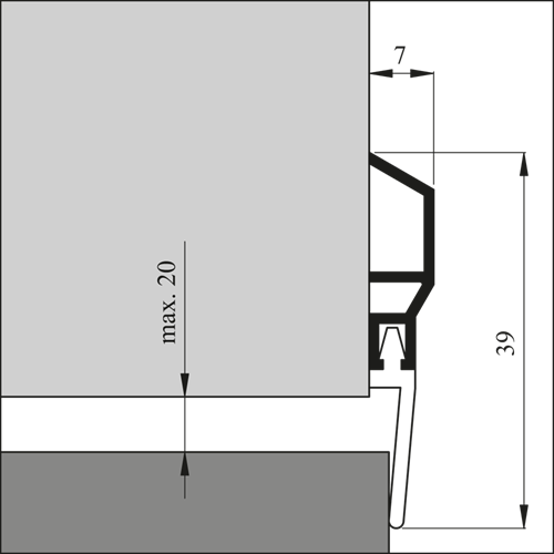 Chargez l'image dans la visionneuse de la galerie, Ellen dorpelprofiel ads | aluminium | 100cm - 030100250
