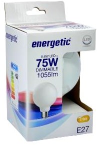 Chargez l'image dans la visionneuse de la galerie, Enzo energetic led globe g95 e27 8,5-75w 2700k filament mat dimbaar - 2720430
