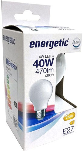 Laden Sie das Bild in Galerie -Viewer, Enzo energetic led gls e27 4-40w 2700k filament mat - 2720710
