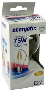 Enzo energetic led gls e27 7,8-75w 2700k filament helder - 2720328