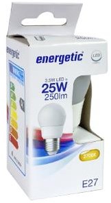 Enzo energetic led kogel e27 2,9-25w 2700k mat - 2710262