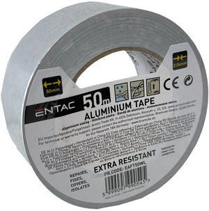 Enzo entac aluminium tape 50mm rol 50m zilver - 4139565