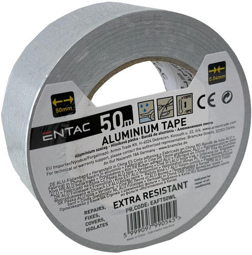 Chargez l'image dans la visionneuse de la galerie, Enzo entac aluminium tape 50mm rol 50m zilver - 4139565
