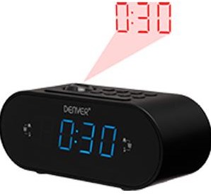 ギャラリービューアに画像をロードする, Enzo denver wekkerradio met projectie led zwart - 8140220
