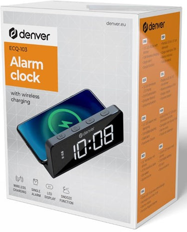 Enzo denver wekkerradio met weerstation led zwart 8140240