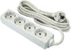 Enzo entac tcd ra 4-voudig 1.5meter snoer wit 6872560