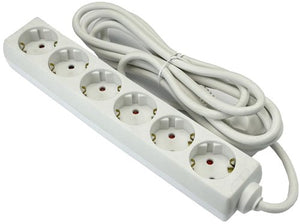 Enzo entac tcd ra 6-voudig 3meter snoer wit 6872621