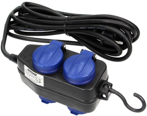 Enzo hangkoppeling zwart ip44 h05 3x1,5qmm 5m 4v met klep | rubber snoer 6871980