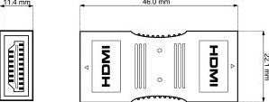 Enzo hdmi koppelstuk 2 x female 7580698