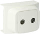 Enzo k40 rtv-antenne aansluitpunt wit - 4747255