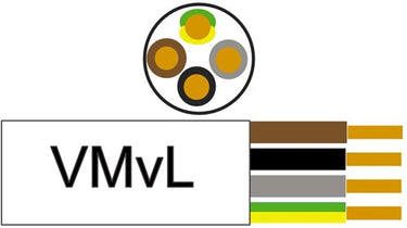 Enzo kabel vmvl rond 4x0,75 qmm wit - 1227520