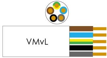 Enzo kabel vmvl rond 4x2,50 qmm wit 1227580