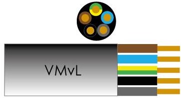 Enzo kabel vmvl rond 5x1,50 qmm zwart 1227588