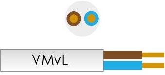 Enzo kabel vmvs 2x0,75 qmm zilver transparant - 1227130