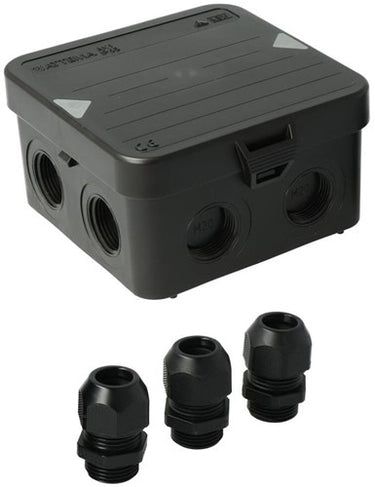 Enzo kabeldoos attema ak1 | + 3 wartels m20 ip65 zwart - 4034021