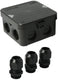 Enzo kabeldoos attema ak1 | + 3 wartels m25 ip65 zwart - 4034023