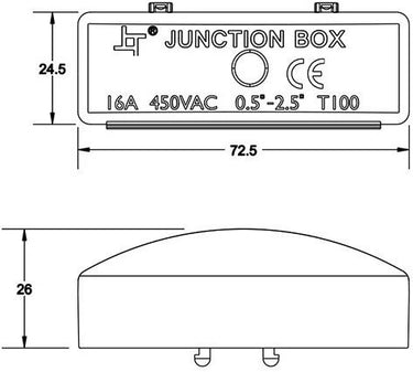 Enzo kabelkoppeling | ip20 zwart met 2 polige connector - 4016560