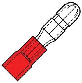 Enzo kabelschoen rondsteker male rood 4mm - 4433060