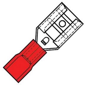 ギャラリービューアに画像をロードする, Enzo kabelschoen vlaksteker female rood 6.3x0.8mm - 4433020
